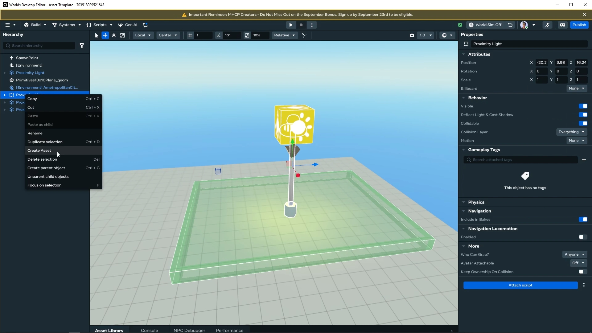 Sample Asset Template