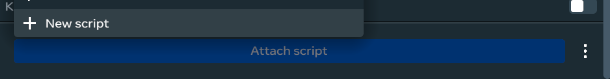New Script Button