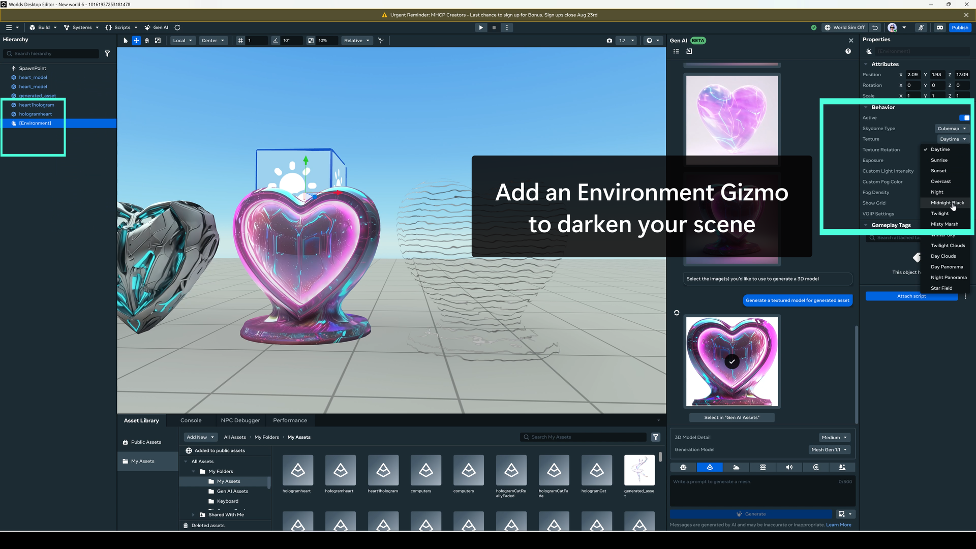 Environment gizmo