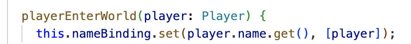 Code snippet shows the optional 'player' parameter
