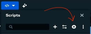 Screenshot highlights the placement of the settings icon